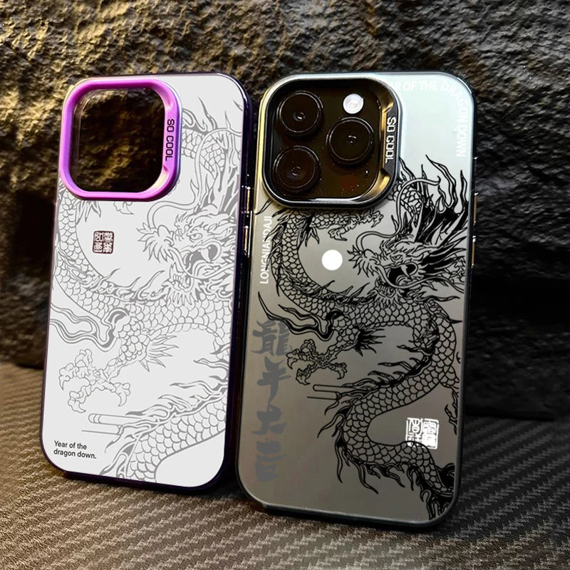 Luxury Dragon Totem Anti-drop Armour Case For iPhone