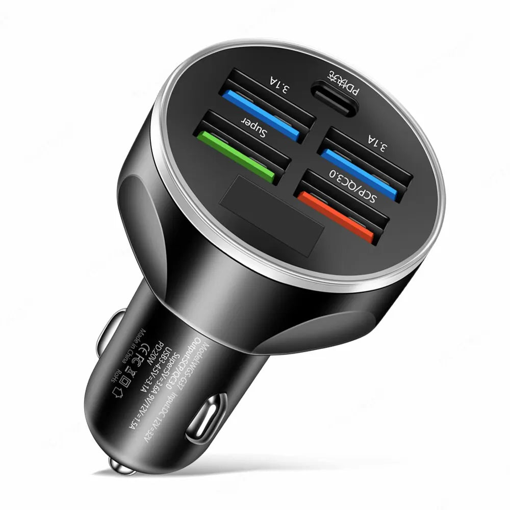 Car Charger Type C Fast Mobile Phone Adapter