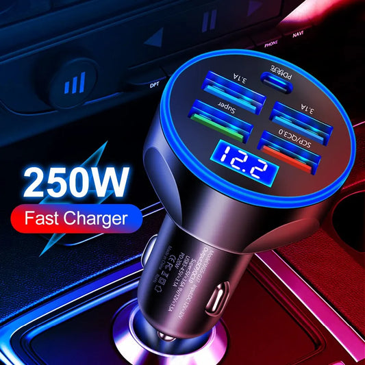 Car Charger Type C Fast Mobile Phone Adapter